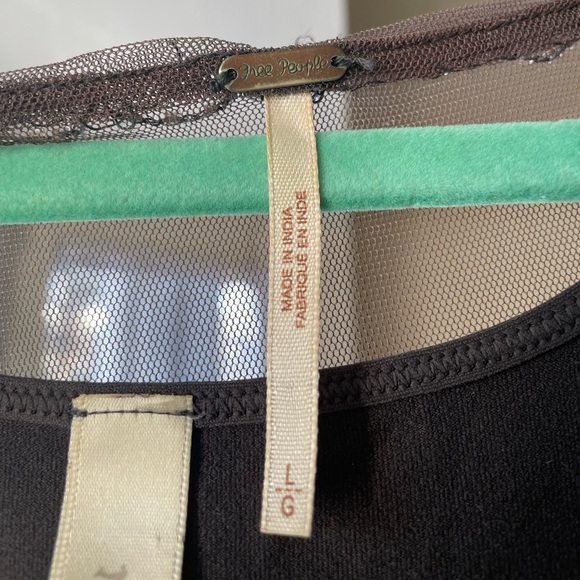 Free People Embellished Grey Sheer Slip Dress (L) - Picture 8 of 9